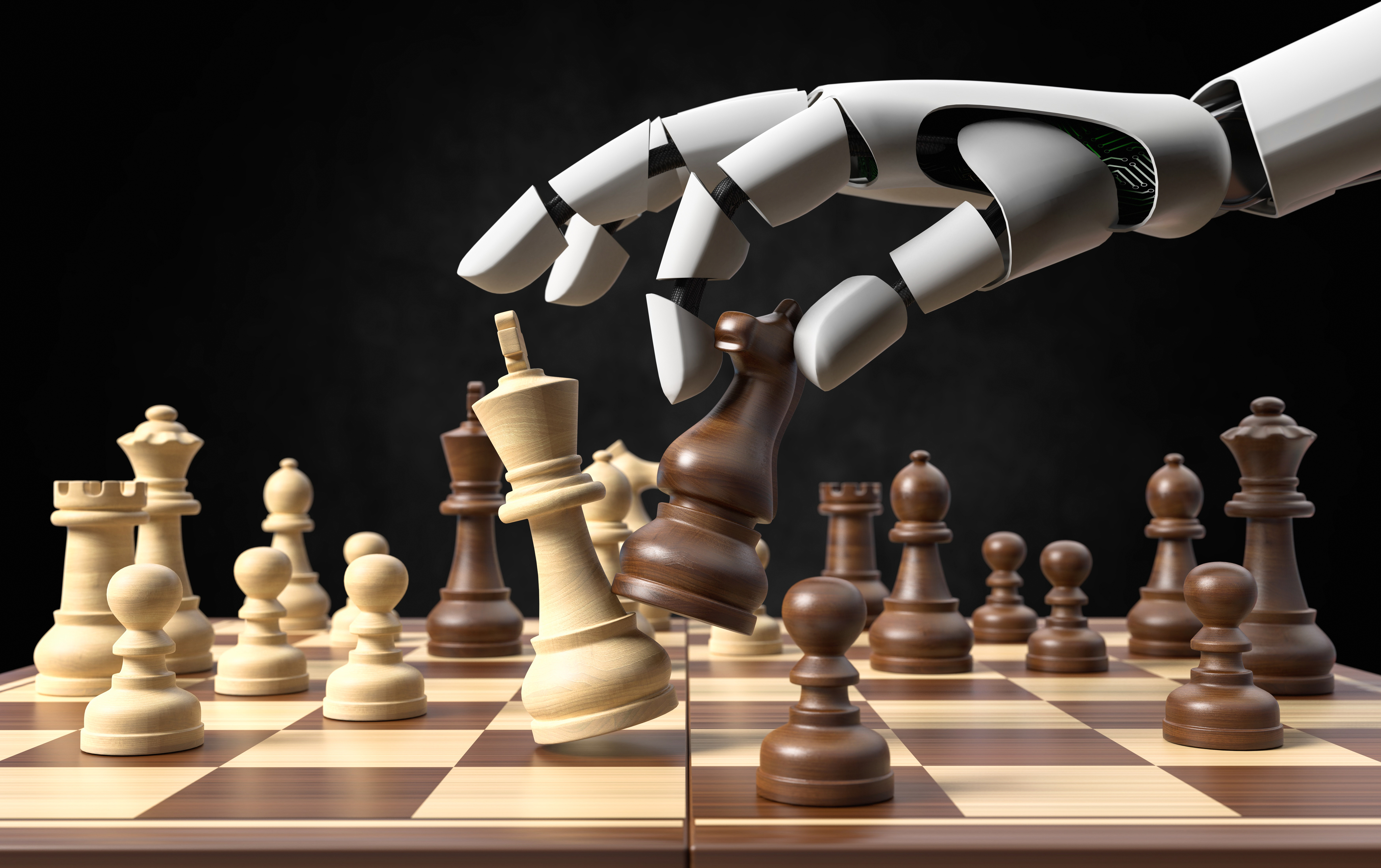 3D Ilustration Artificial Intelligence Chess